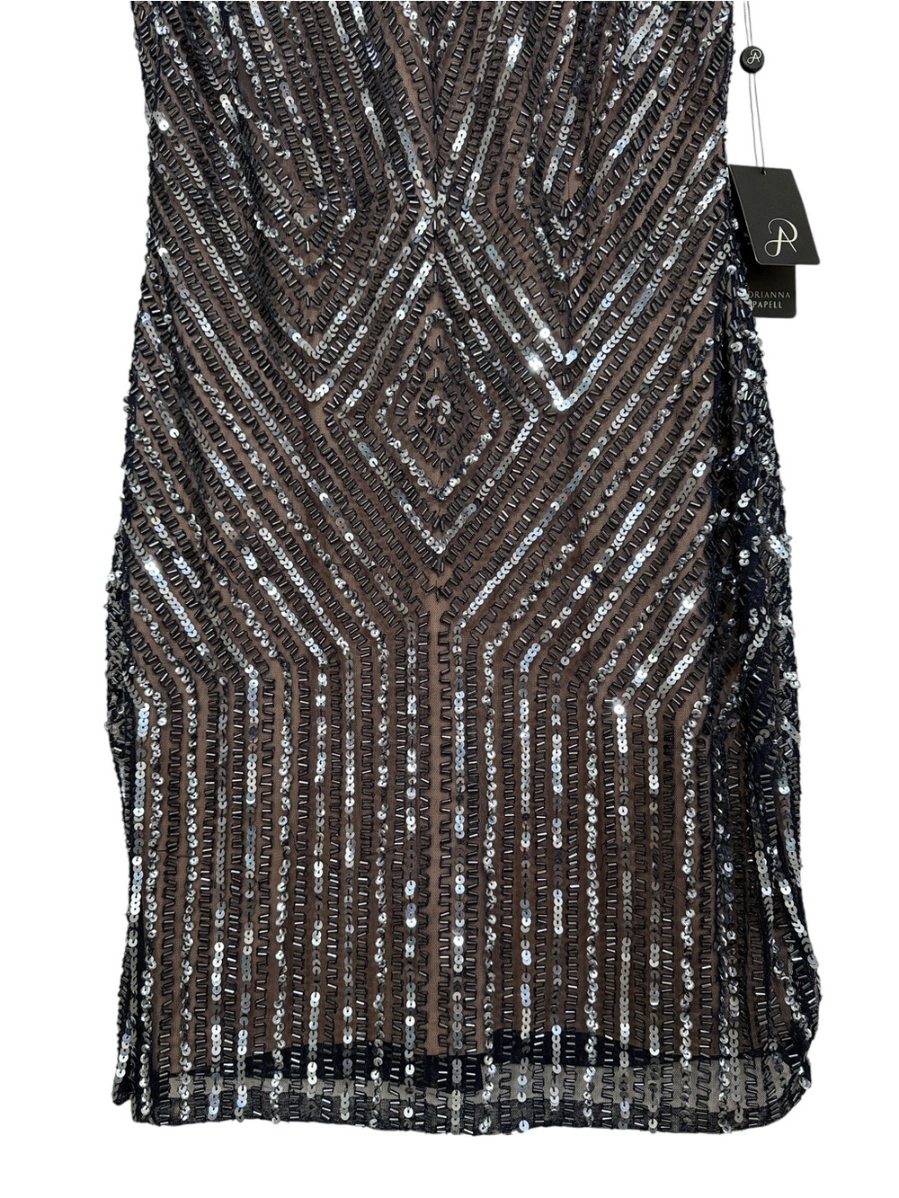 Adrianna Papell Beaded Sequin Cocktail Dress Size 8 NWT - Picture 3 of 11